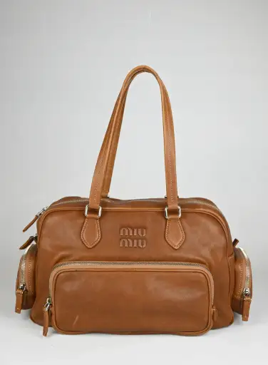 Miu Miu Borsa a Spalla Pocket Pelle Gianduia