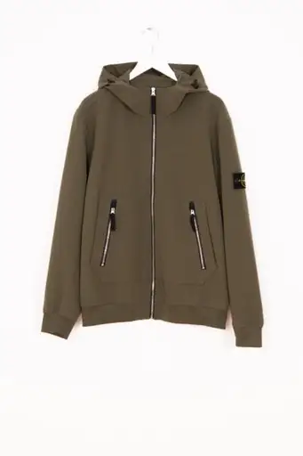 Stone Island Soft Shell Jacke in Olivgrün