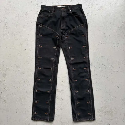 Y Project Black Panel Buttons Jeans (30)