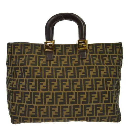 Fendi Vintage Zucca Canvas Shopper Tote
