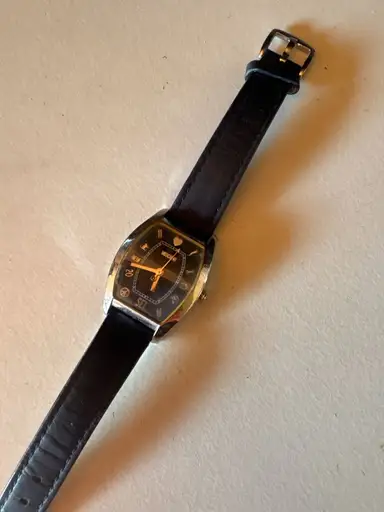relógio moschino vintage couro azul