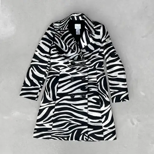celine fw03 zebra print long coat