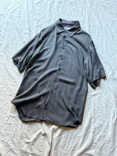 "GIORGIO ARMANI" 1990s Dark gray Rayon S/S shirt