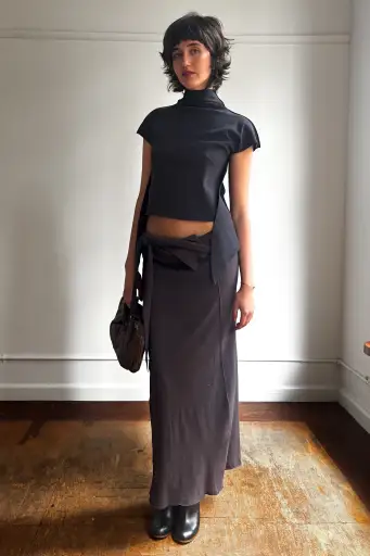 ISSEY MIYAKE A-POC S/S 2004 DRAPED MAXI SKIRT / MIDI DRESS
