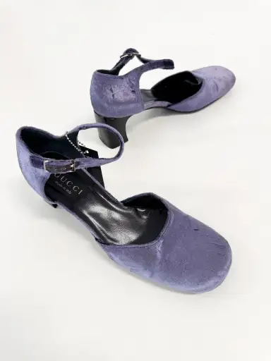 Gucci by Tom Ford Purple Velvet Mary Jane’s FW1999