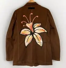 Comme Des Garcons Homme AD2002 Painted Flower Reversible Blazer Men’s S RARE