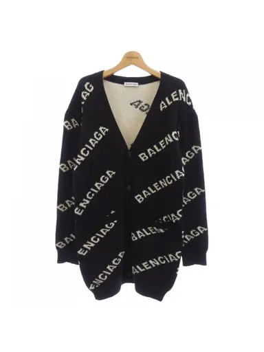 Balenciaga Long Cardigan Black