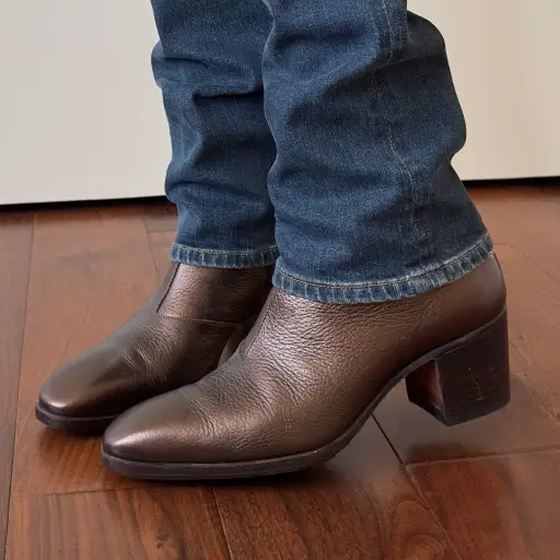 Yves Saint Laurent Rive Gauche Tom Ford Era Dark Copper Metallic Johnny Boots