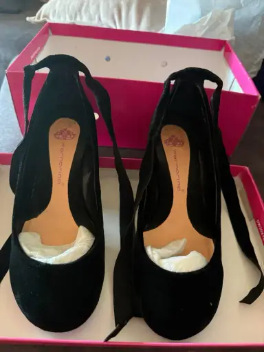 Bailarinas Fornarina Terciopelo Negro Talla 37