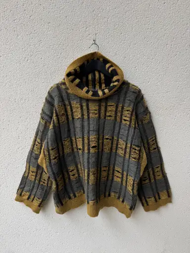 A/W 1984 Issey Miyake Waxed Mohair & Wool Knit
