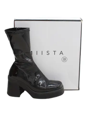 Miista Women's Boots UK 6 Black 100% Faux Leather Platform