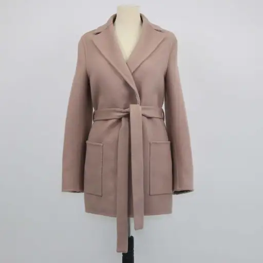 Christian Dior Nude Wool Belted Jacket