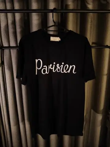 Maison Kitsuné Parisien T-shirt Zwart Maat M Nieuw