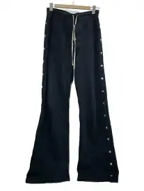 【中古】RICK OWENS DRKSHDW◆ボトム/XS/コットン/BLK/無地/DU02C5393-F/23AW/PUSHER FLEECE PANTS/? NULL ?//【メンズウェア】