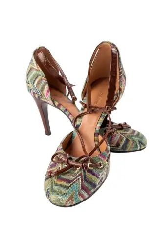 Missoni T37 Pumps - Multicolor Zigzag - High Heel - €150