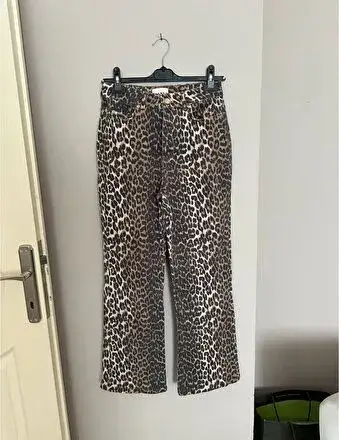 Orjinal ganni Leopar Desenli Pantolon