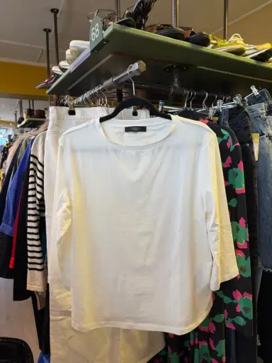 Max Mara, 3/4 hvítur bolur