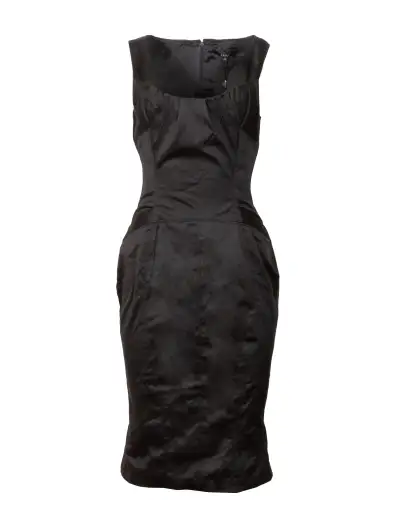 FW2003 Black Satin Dress