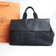 希少！HERMES ヴァルパライソ MM トートバッグ ハンドバッグ　ブラック
