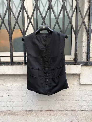 (New Arrival) YOHJI YAMAMOTO POUR HOMME - Late 80’s / Early 90’s button up vest with patch pockets