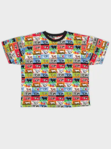 Moschino Jeans - 1990's - men's cows print t-shirt