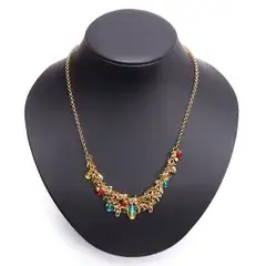スナオクワハラsunao kuwahara カラフルパーツゴールドチェーンネックレス ゴールド