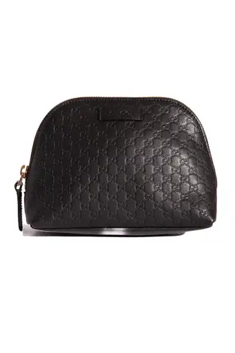 GUCCI Black Microguccissima Mini Leather Pouch