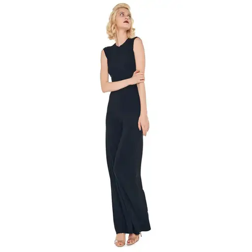 #185 Norma Kamali Sleeveless Jumpsuit Size L MSRP $195