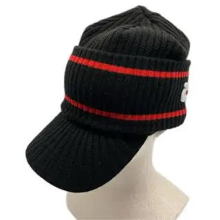coco 中古 アルチビオ archivio つば付ニット帽 黒×赤 ブラック 3WAY ロゴ入り レディース アルチビオ(archivio)のスポーツ/アウトドアのゴルフ(ウエア)の商品詳細ページへのリンク