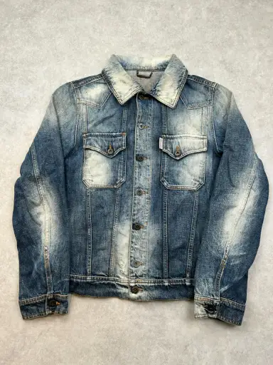 AW2010 Dolce & Gabbana Blue Distressed Denim Jacket