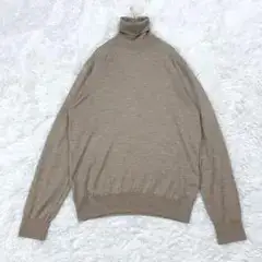 ブリオーニ タートルネックニット セーター カシミヤ シルク 52 モカベージュ