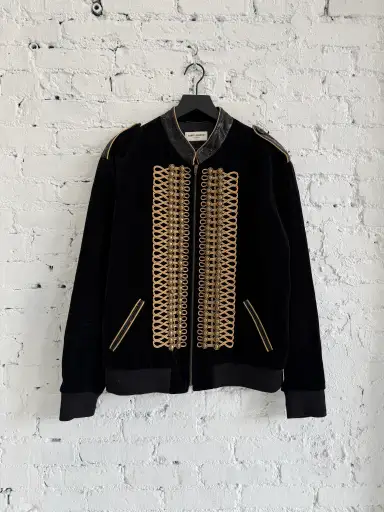 F/W 2016 SAINT LAURENT VELVET NAPOLEON JACKET