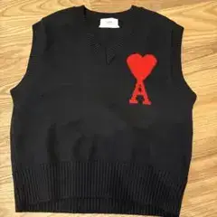 アミパリ ami paris ニットベスト ブラック M