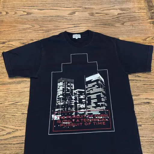Cav Empt Ziggurat Pursuit of Form Tee Black  'PURSUIT OF FORM IS ONLY A TECHNICAL PURSUIT OF TIME' #cavempt