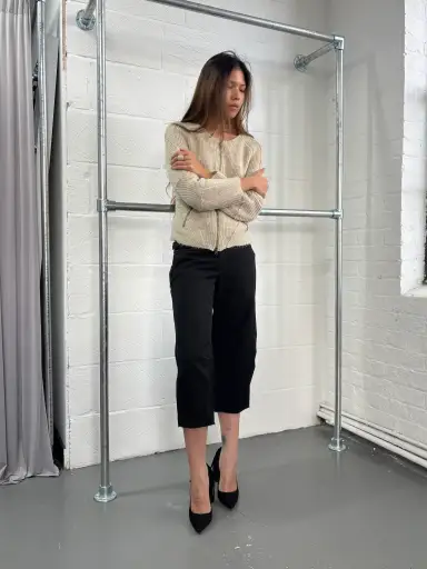 PRADA CIRCA 2007 WOOL CROPPED TROUSERS