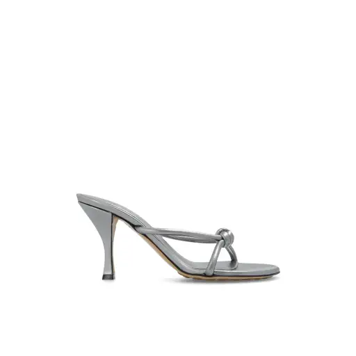 BOTTEGA VENETA Blink Silver Mules New & Authentic (Women's s