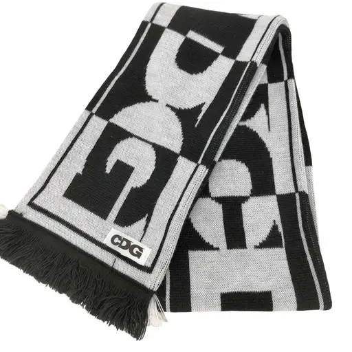シーディージーコムデギャルソン CDG COMME des GARCONS CDGロゴ フリンジマフラー メンズ