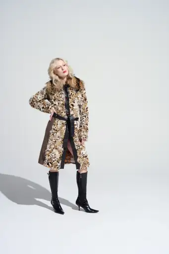 Vintage leopard print D&G Fur Coat, 2000s