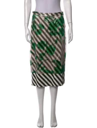 Striped Knee-Length Skirt