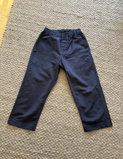 Elastic Pants | Navy | Linen/Nylon Weathercloth | XS