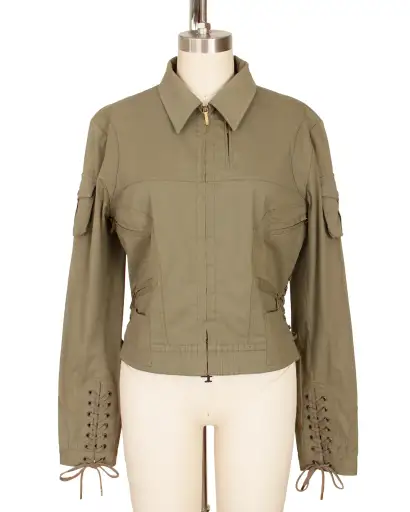 SS 2003 Christian Dior Boutique Lace-Up Jacket AS-IS
