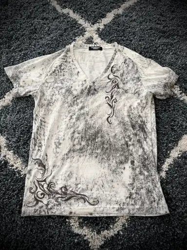 Tornado Mart Shiny Tribal Embroidery Shirt