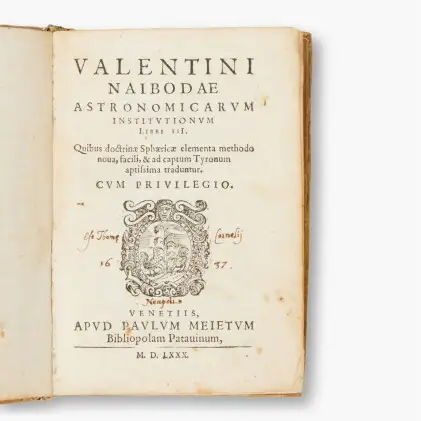 Nabod, Valentin | Astronomicarum institutionum libri iii. Venice: Paul Meietus, 1580