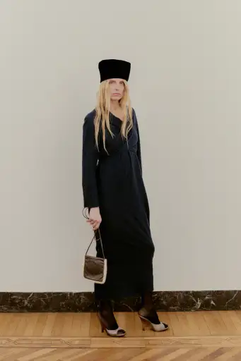 Chanel Fall/Winter 1998 Navy Wool Coat Dress