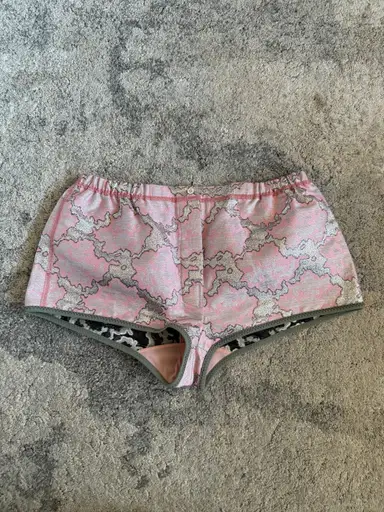 Prada SS2003 jacquard mini short