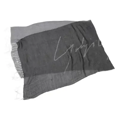 Unbranded Signature Logo Fringe Stole Grey
