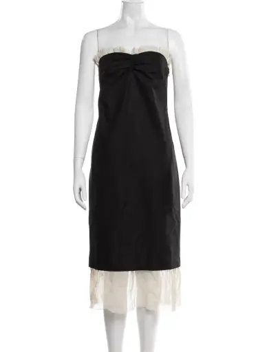 Strapless Midi Length Dress