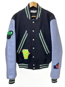 Kiko Kostadinov◆22SS/futur varsity jacket/46/ウール/NVY/00122022