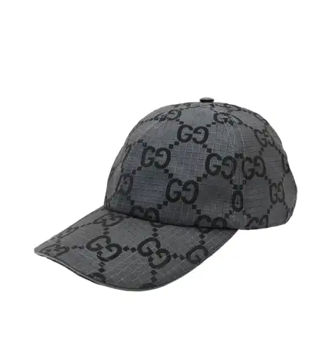 GUCCI baseball cap grey polyester GG hat