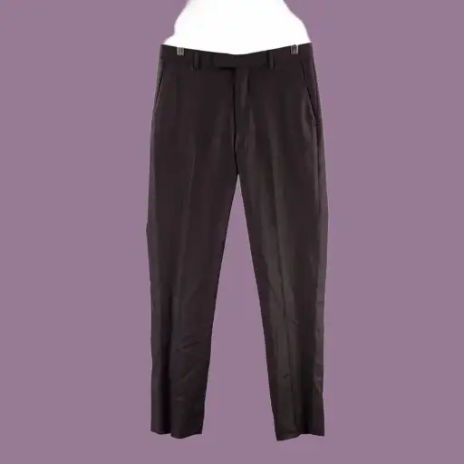 Z Zegna Mens Pants Gray Wool Mohair Flat Front Dress Trousers US 33 IT 48R